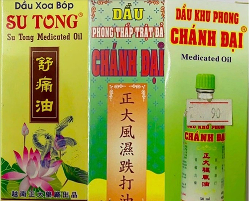 Khánh Hòa cảnh báo ba loại dầu xoa bóp giả ghi nhãn 'Chánh Đại sản xuất'